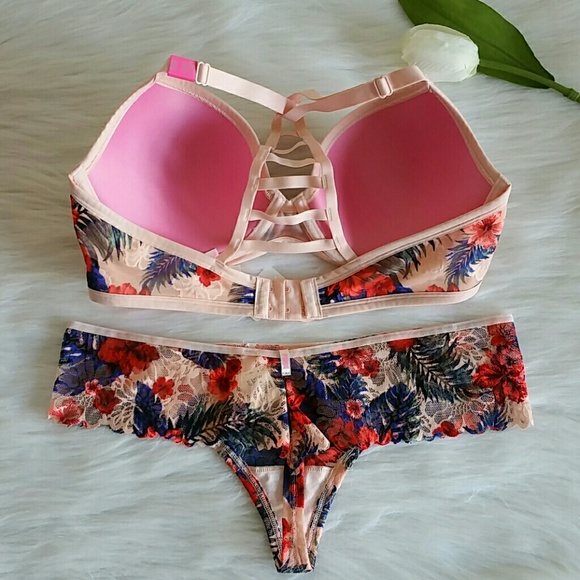 New Pink Vs Lightly lined Bra 36D+panty size L.Nwt - Picture 2 of 2