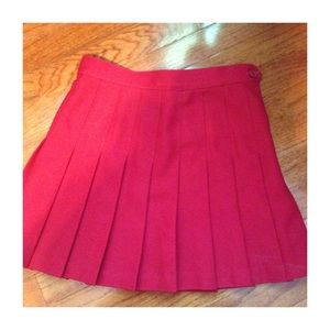American apparel red tennis skirt
