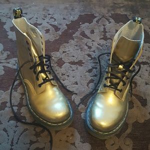 Gold Dr. Martens
