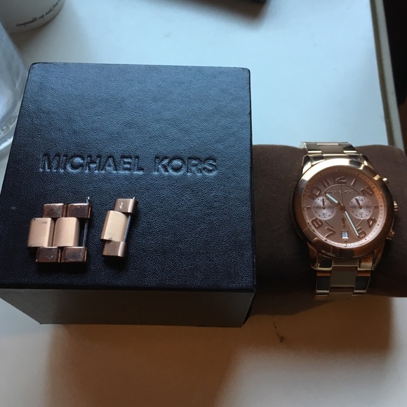 Rose gold Michael Kors women's watch- box & links