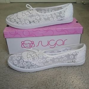 Mesh Flower Slip-Ons