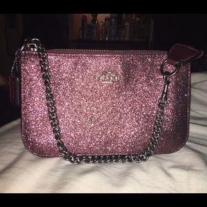 Coach "Nolita" Wristlet in Metallic Cherry Glitter