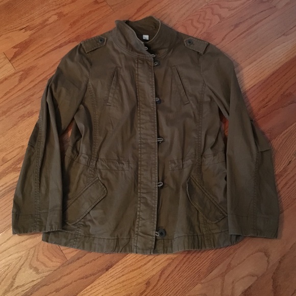 LOFT olive green utility jacket