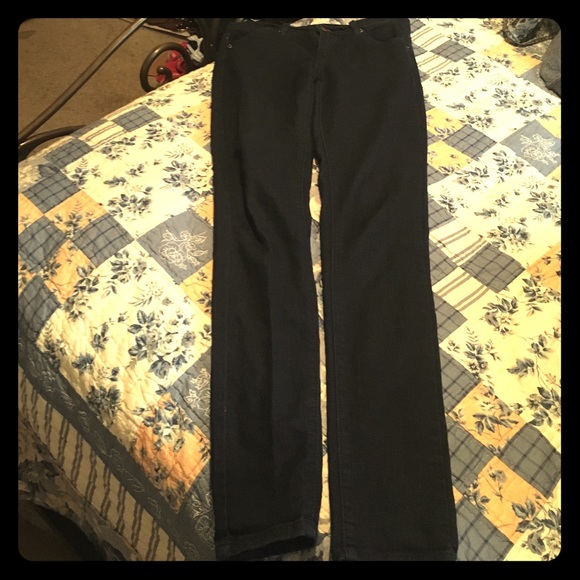High waisted Dark denim skinny jeans