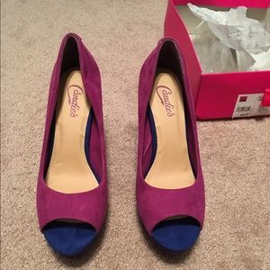NIB, never worn multi color candies platform heels