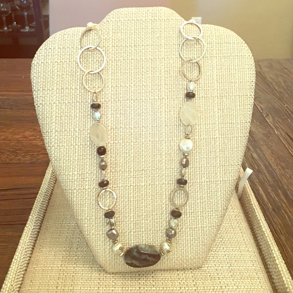 Stella & Dot Jewelry - Silver necklace a bit worn