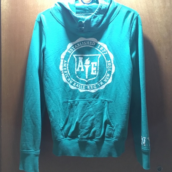 American eagle turquoise hoodie