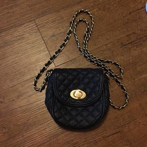 Quilted Faux Leather Crossbody Purse