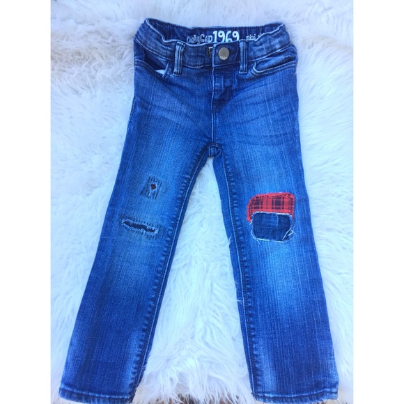 Baby Gap patched skinny jeans