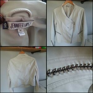 Jennifer Lopez faux leather jacket