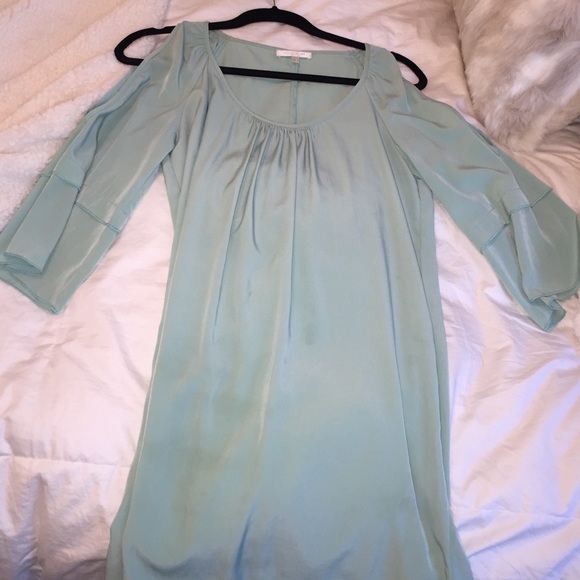 Long sleeved sea foam dress