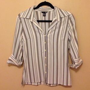 H&M Striped Button Down Shirt, Size 6