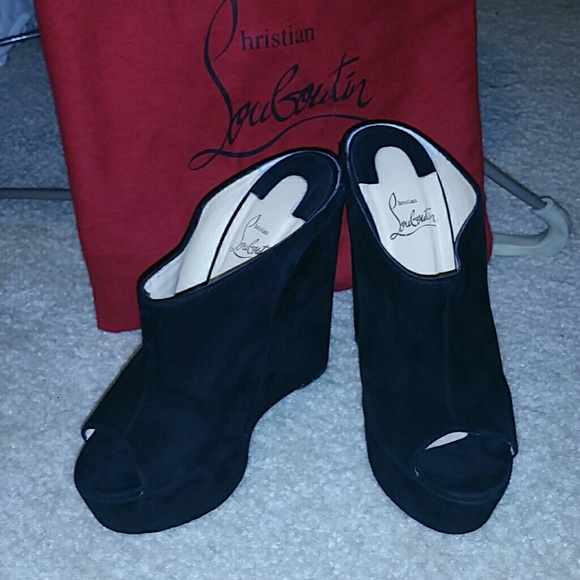 Authentic Christian Louboutin wedge mules sz. 38.5
