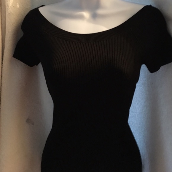 Bebe Off shoulder black body con Bebe dress