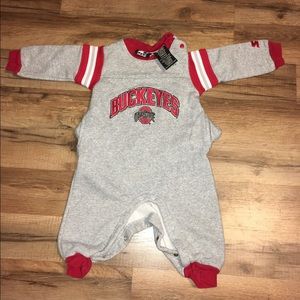 SOLD☑️ 6-9 month Ohio State  one piece sweatsuit