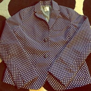 Navy polka dot blazer
