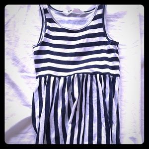 H&M girls navy striped dress