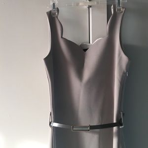 Desk to Dinner Grey Dress - belt not included