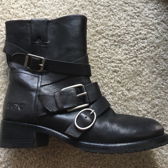 Lucky Brand Leather Moto Boot