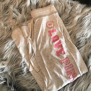 PINK grey sweatpants