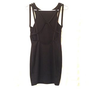 Tobi open back black dress