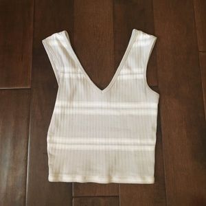 Urban outfitters grey and white striped tank