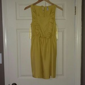Anthropologie Maeve Silk Dress - Yellow