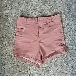 High rise blush pink shorts!