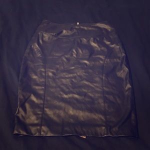 Faux leather skirt