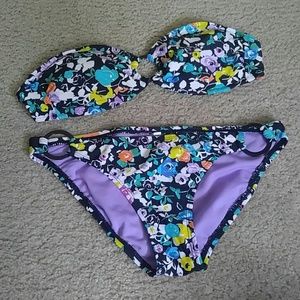 Floral Strapless Bikini