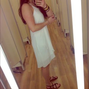 White racerback flowing dress