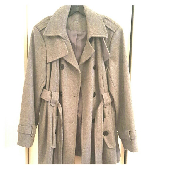 Calvin Klein Gray Pea Coat 1X