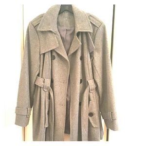 Calvin Klein Gray Pea Coat 1X