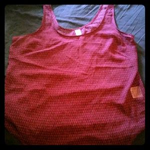 Old Navy Magenta/ Black design polyester tank top