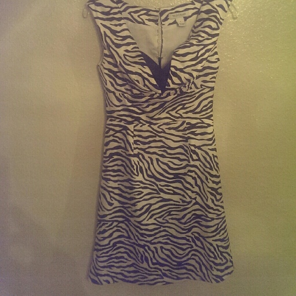Zebra print cocktail dress WHBM - Picture 2 of 3