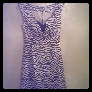 Zebra print cocktail dress WHBM