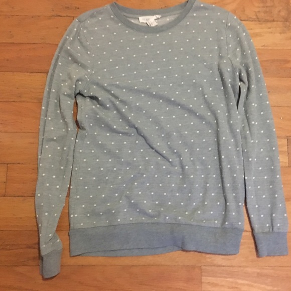 F21 Grey polka dot sweatshirt