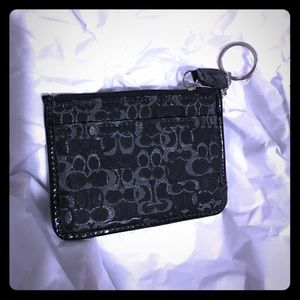Coach card holder key ring
