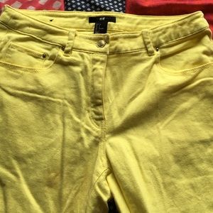 H&M Vibrant yellow skinny jeans!