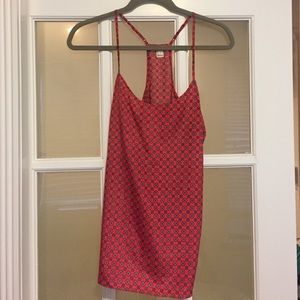 Silk patterned J.crew tank top