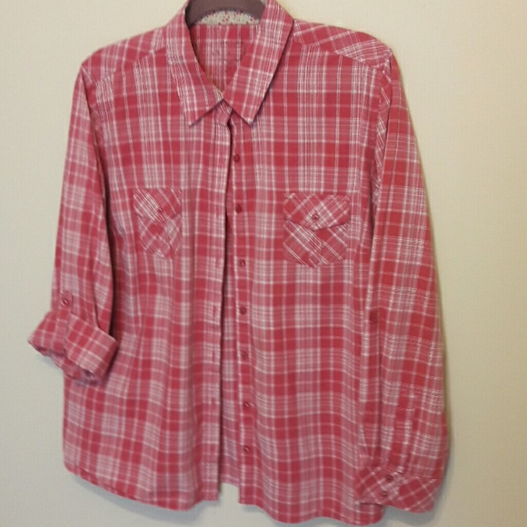 Pink Plaid Button Down Shirt