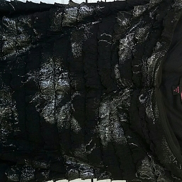Betsey black and silver ruffled dress - Picture 2 of 4