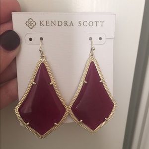 Kendra Scott Maroon Alexandra Earrings NWT