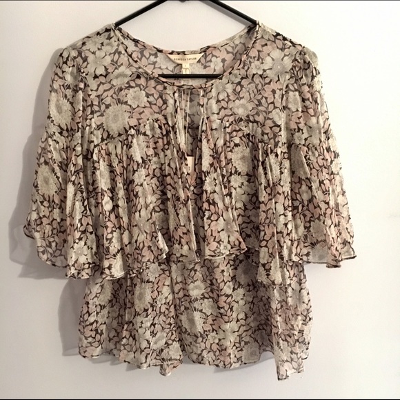 Rebecca Taylor Tops - Rebecca Taylor Lindsay ss ruffle top