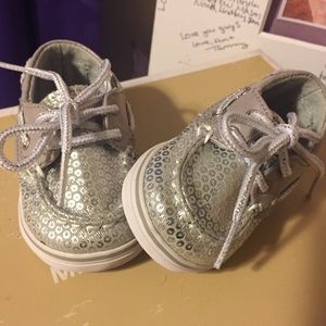 Sparkly Sperrys size 0