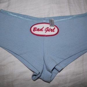 Cheeky underwear with bad girl patch soft sexy