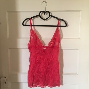 Victoria's Secret Red Lace Plunge Nightie