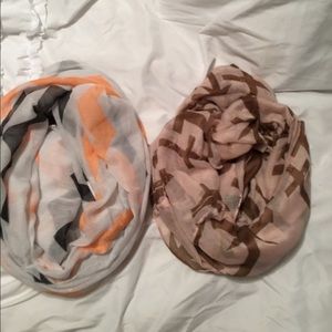 Bundle of infinity scarves