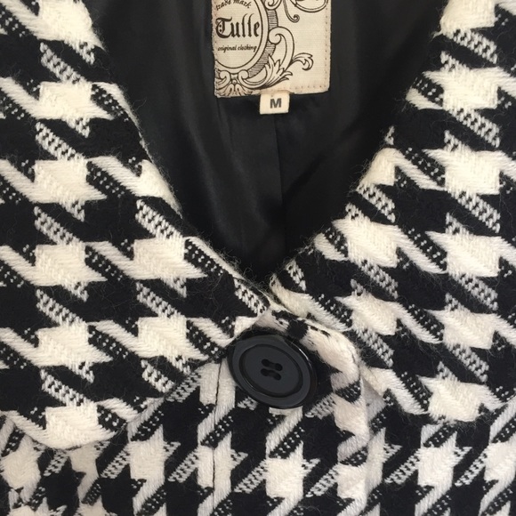 New! Tulle Houndstooth Coat - NWOT - Picture 2 of 4