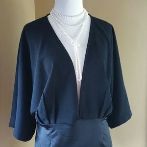 ♡Sale♡ AKIRA Hampton Plunge V Neck Bodysuit, Black